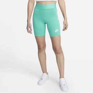 Nike Air Biker Shorts Womens XS Teal High Rise Tight Fit DM6055-392